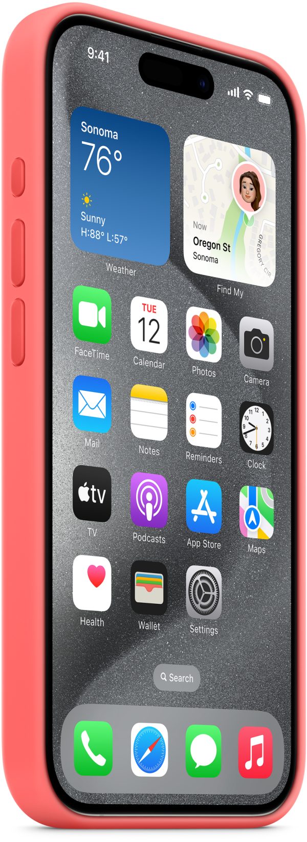Apple Mt1G3Zm/A Apple Silicone Case With Magsafe Iphone 15 Pro Guave - Afbeelding 3