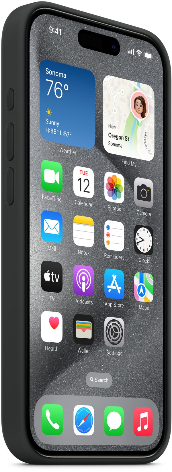 Apple Mt1M3Zm/A Apple Silicone Case With Magsafe Iphone 15 Pro Max Black - Afbeelding 3