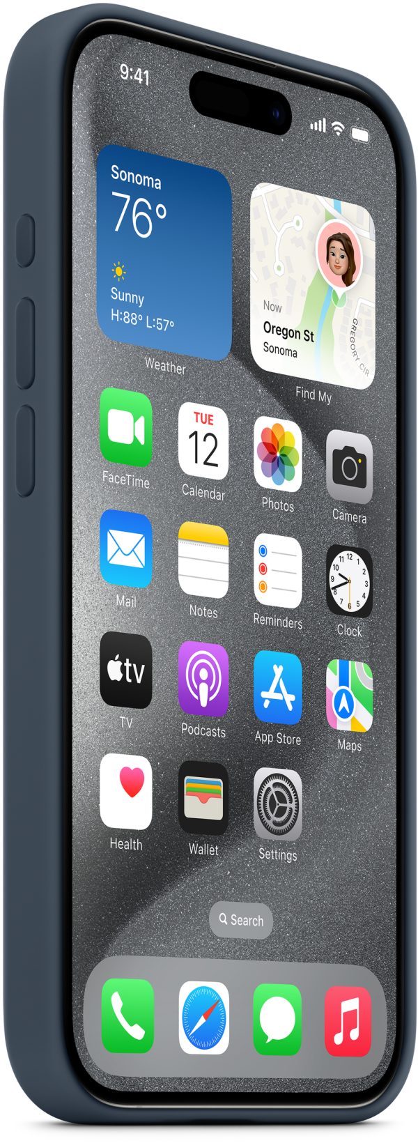 Apple Mt1P3Zm/A Apple Silicone Case With Magsafe Iphone 15 Pro Max Storm Blue - Afbeelding 3