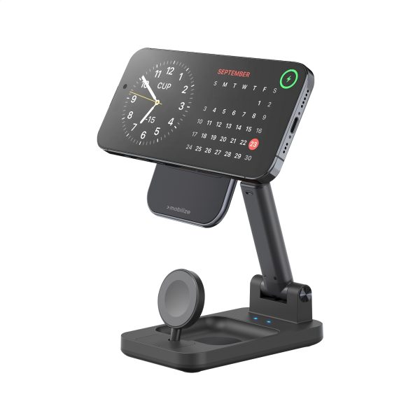 Mobilize 3In1 Charger Station Magsafe Compatible 15W Black - Afbeelding 3