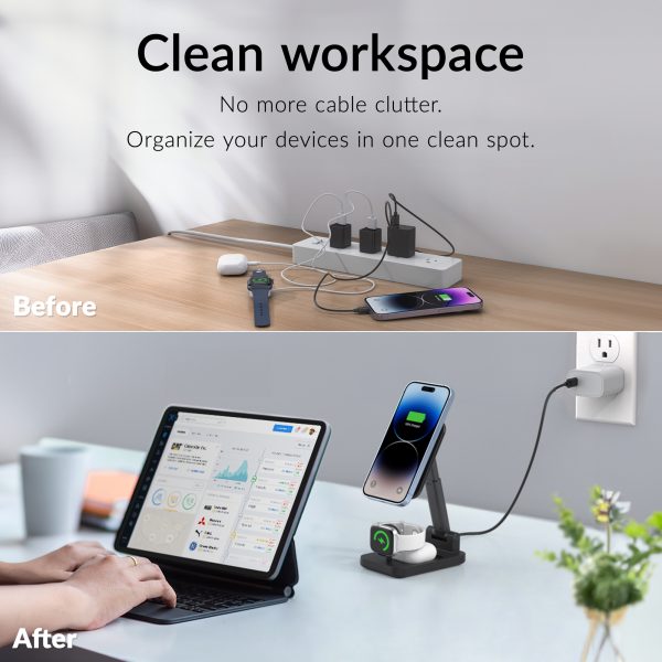 Mobilize 3In1 Charger Station Magsafe Compatible 15W Black - Afbeelding 8