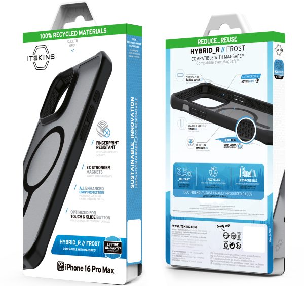 Itskins Level 2 Hybridmagfrost_R For Apple Iphone 16 Pro Max Black - Afbeelding 7