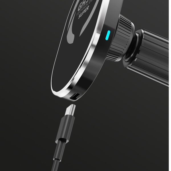 Celly Ghostsupermag Magsafe Wireless Car Charger Holder Black - Afbeelding 4