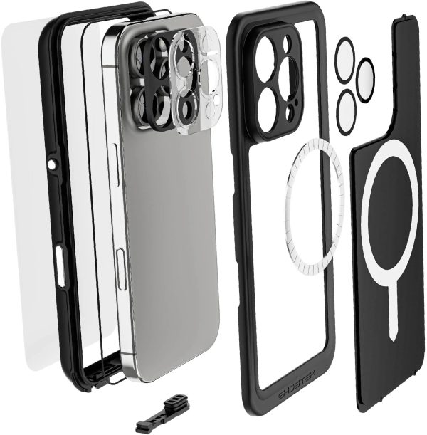 Ghostek Nautical Slim Waterproof Magsafe Case Apple Iphone 16 Pro Black - Afbeelding 8