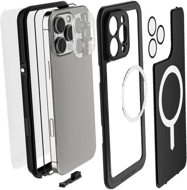 Ghostek Nautical Slim Waterproof Magsafe Case Apple Iphone 16 Pro Max Black - Afbeelding 8