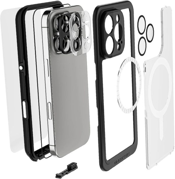 Ghostek Nautical Slim Waterproof Magsafe Case Apple Iphone 16 Pro Clear - Afbeelding 8
