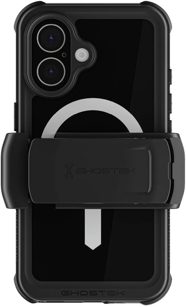 Ghostek Nautical Waterproof Magsafe Case + Belt Swivel Holster Apple Iphone 16 Black - Afbeelding 2