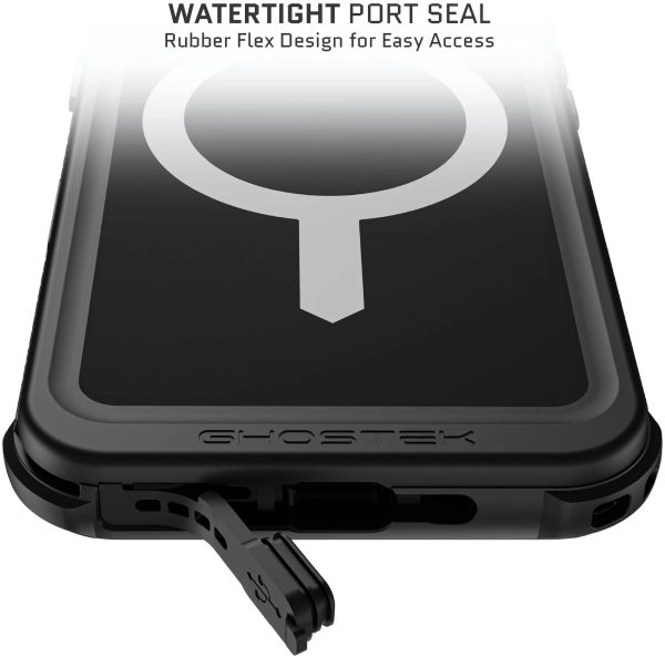 Ghostek Nautical Waterproof Magsafe Case + Belt Swivel Holster Apple Iphone 16 Pro Black - Afbeelding 10