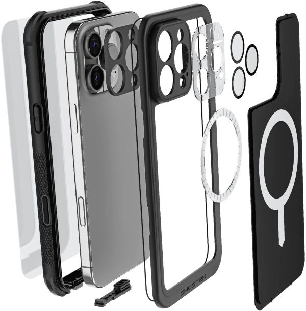 Ghostek Nautical Waterproof Magsafe Case + Belt Swivel Holster Apple Iphone 16 Pro Max Black - Afbeelding 9