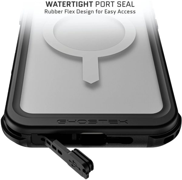 Ghostek Nautical Waterproof Magsafe Case + Belt Swivel Holster Apple Iphone 16 Plus Clear - Afbeelding 10