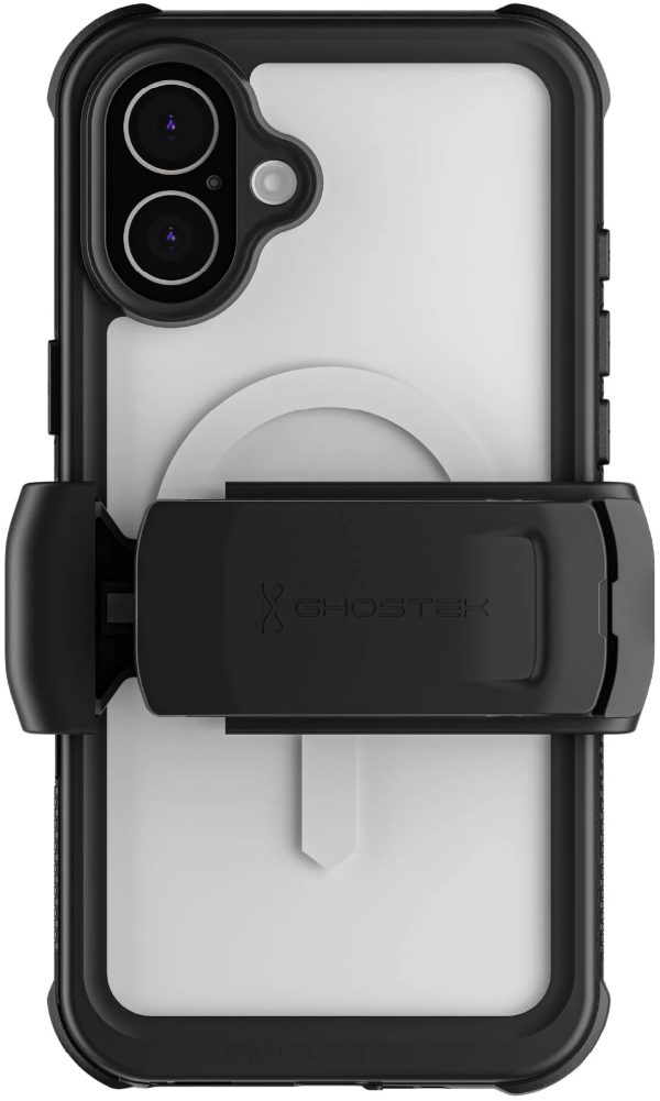 Ghostek Nautical Waterproof Magsafe Case + Belt Swivel Holster Apple Iphone 16 Plus Clear - Afbeelding 2
