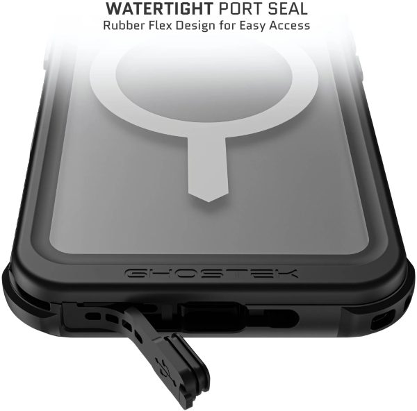 Ghostek Nautical Waterproof Magsafe Case + Belt Swivel Holster Apple Iphone 16 Pro Clear - Afbeelding 10