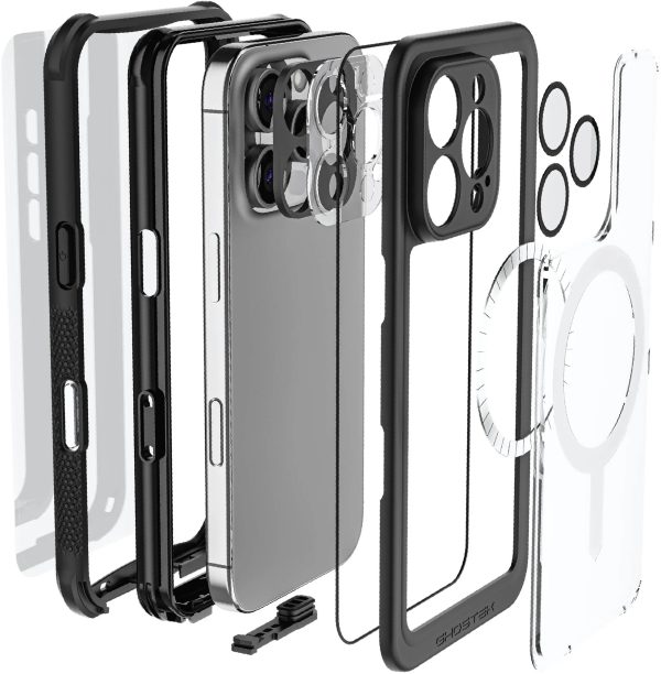 Ghostek Nautical Waterproof Magsafe Case + Belt Swivel Holster Apple Iphone 16 Pro Clear - Afbeelding 9