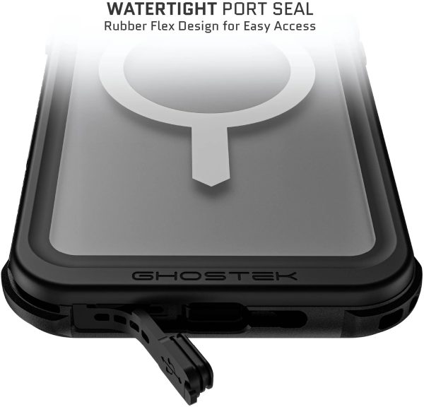 Ghostek Nautical Waterproof Magsafe Case + Belt Swivel Holster Apple Iphone 16 Pro Max Clear - Afbeelding 10