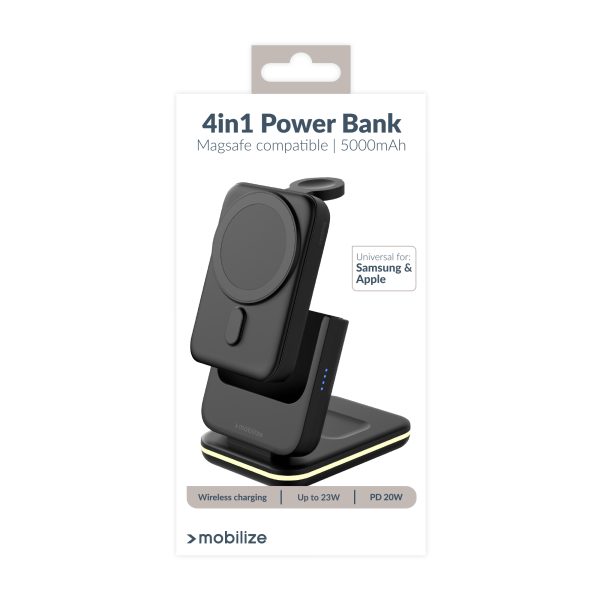 Mobilize 4In1 Wireless Charger Station With Detachable Power Bank 5000Mah Black - Afbeelding 10