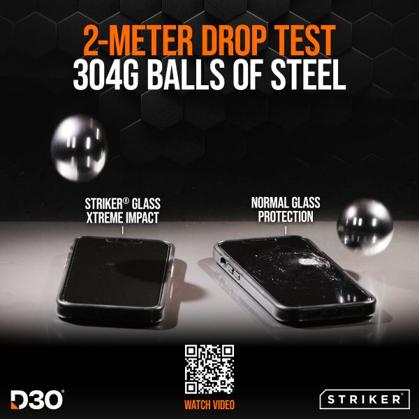Striker D3O Xtreme Impact Glass Screen Protector - Black Frame - Samsung Galaxy A52/A52S 5G/A53 5G - Afbeelding 2