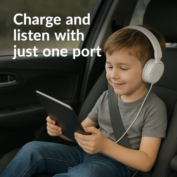 Mobilize Strong Nylon Usb-C Splitter For Audio And Charging 15Cm Black - Afbeelding 6