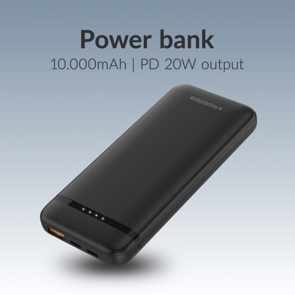Mobilize Power Bank 10000Mah Pd 20W Black - Afbeelding 2