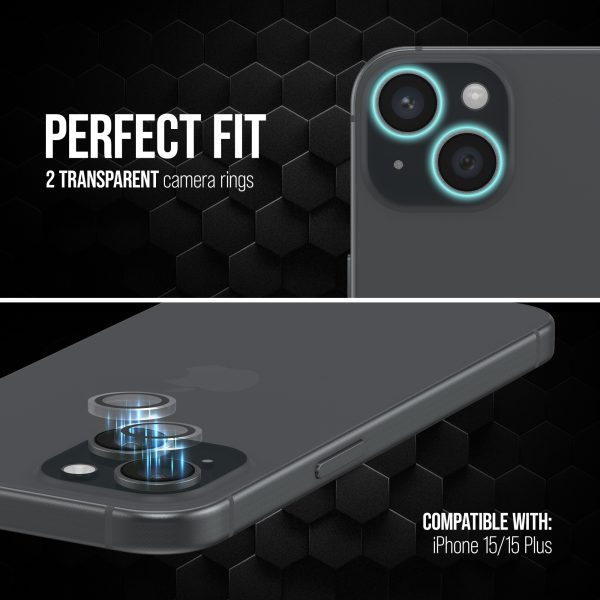 Striker Single Lens Glass Camera Protector - Transparent - Apple Iphone 15/15 Plus - Afbeelding 3