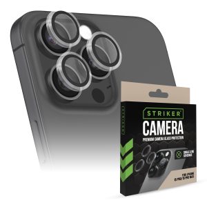 Striker Single Lens Glass Camera Protector - Transparent - Apple Iphone 15 Pro/15 Pro Max