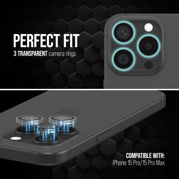 Striker Single Lens Glass Camera Protector - Transparent - Apple Iphone 15 Pro/15 Pro Max - Afbeelding 3