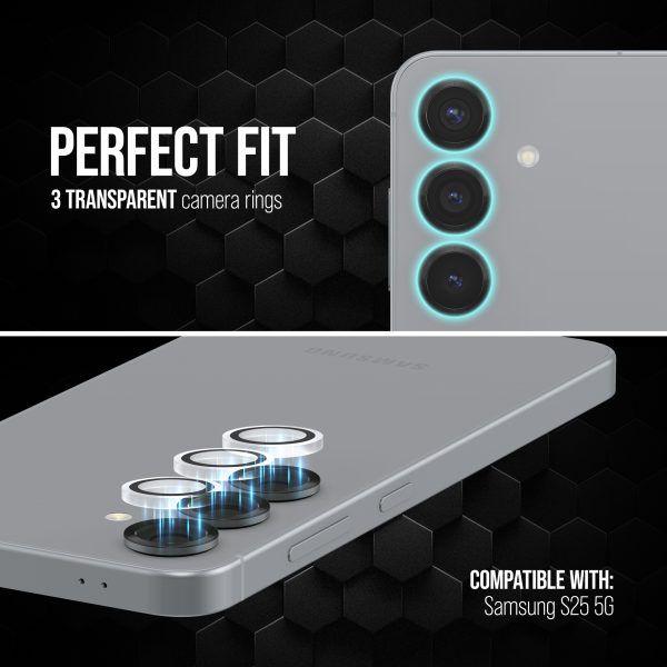 Striker Single Lens Glass Camera Protector - Transparent - Samsung Galaxy S25 5G - Afbeelding 3