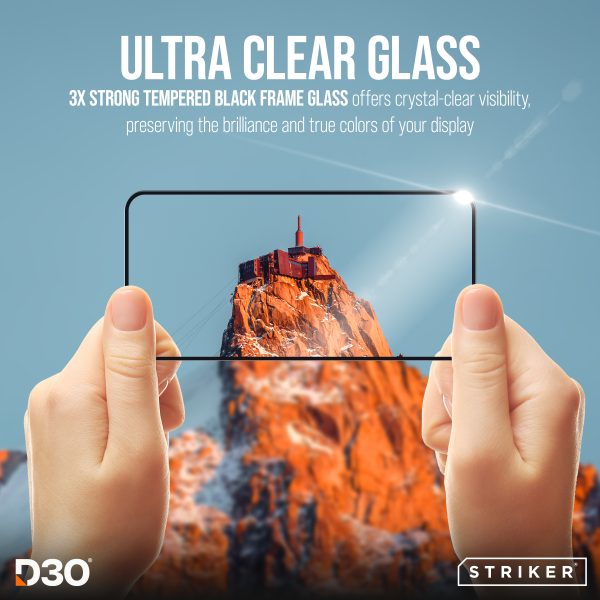 Striker D3O Xtreme Impact Glass Screen Protector - Black Frame - Apple Iphone 16 Pro Max/17 Pro Max - Afbeelding 6