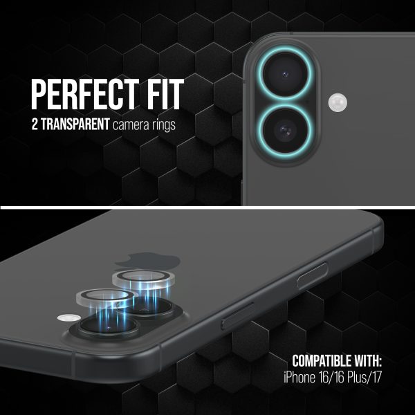 Striker Single Lens Glass Camera Protector - Transparent - Apple Iphone 16/16 Plus/17 - Afbeelding 3