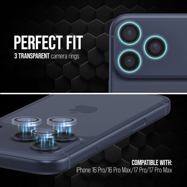 Striker Single Lens Glass Camera Protector - Transparent - Apple Iphone 16 Pro/16 Pro Max/17 Pro/17 Pro Max - Afbeelding 3