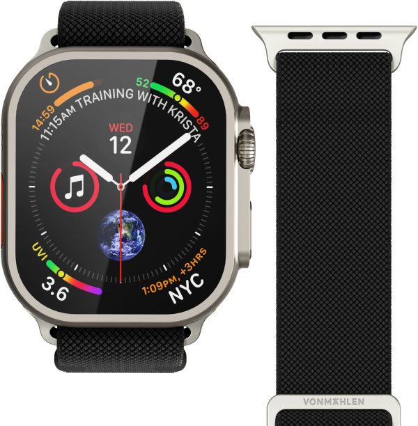 Vonmählen Classic Nylon Loop For Apple Watch 44 - 45 - 46 - 49Mm One Size Black - Afbeelding 2