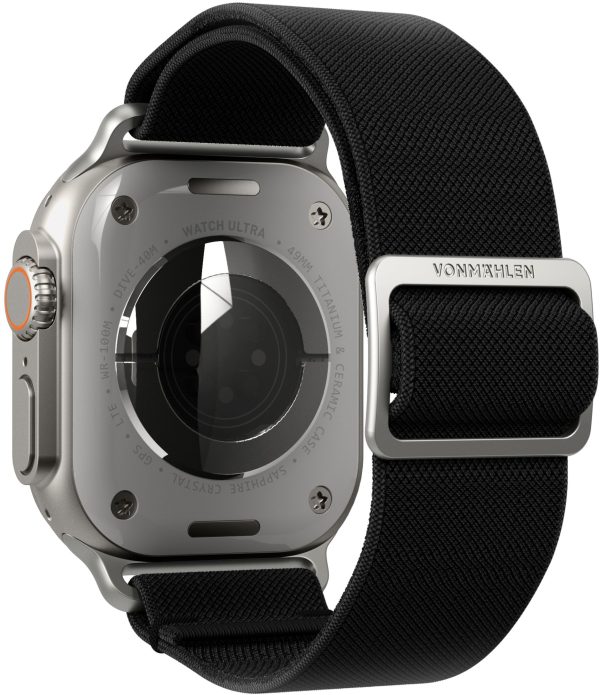 Vonmählen Classic Nylon Loop For Apple Watch 44 - 45 - 46 - 49Mm One Size Black - Afbeelding 4