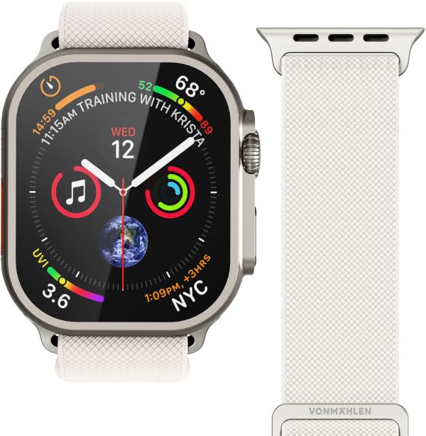 Vonmählen Classic Nylon Loop For Apple Watch 44 - 45 - 46 - 49Mm One Size Cream - Afbeelding 2