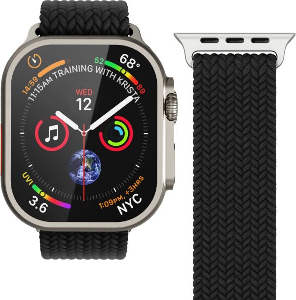 Vonmählen Woven Loop For Apple Watch 44 - 45 - 46 - 49Mm One Size Black - Afbeelding 2