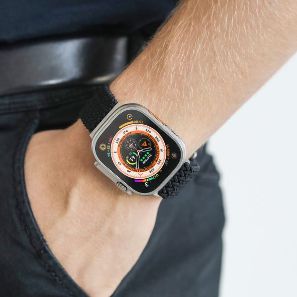 Vonmählen Woven Loop For Apple Watch 44 - 45 - 46 - 49Mm One Size Black - Afbeelding 3