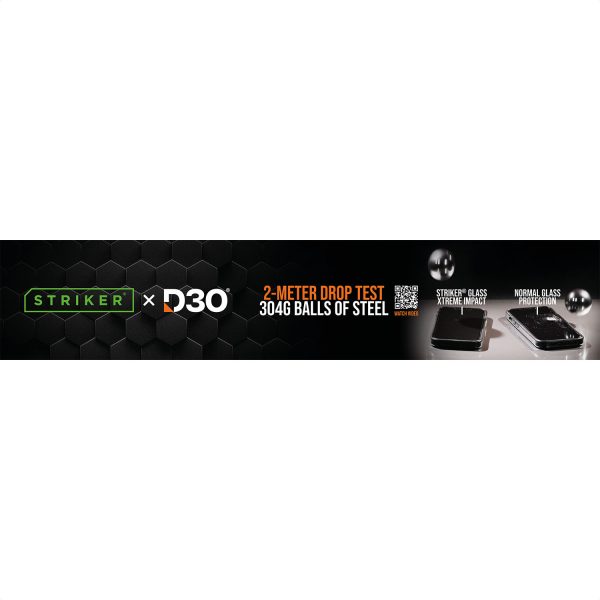 Striker Pos - Striker D3O - Forex Horizontal - Double Sided Print - 100X20Cm - Drop Test / Industries Incl. Klittenband