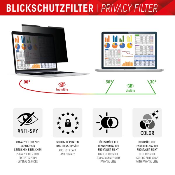 Displex Privacy Safe Magnetic Laptop Universal 14Inch 16:9 - Afbeelding 3