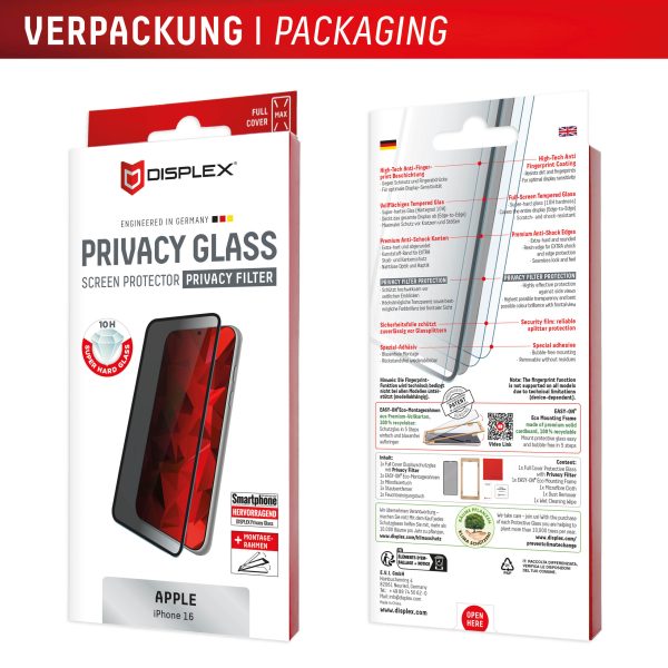 Displex Privacy Glass Fc Apple Iphone 16 - Afbeelding 10
