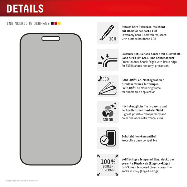 Displex Privacy Glass Fc Apple Iphone 16 - Afbeelding 2