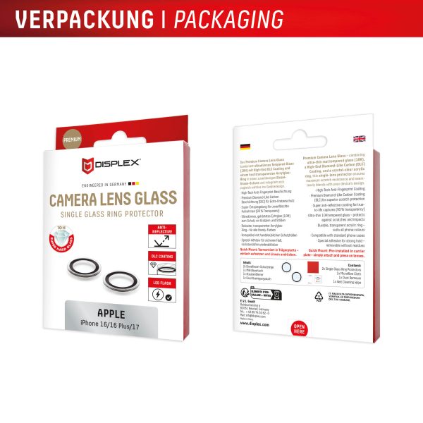 Displex Camglass Single Lens Iphone 16/16 Plus/17 - Afbeelding 4
