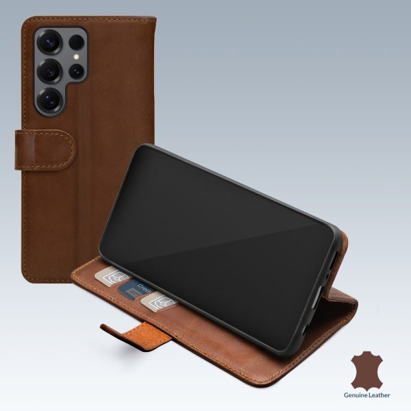 Mobilize Leather Wallet Samsung Galaxy S25 Ultra 5G Brown