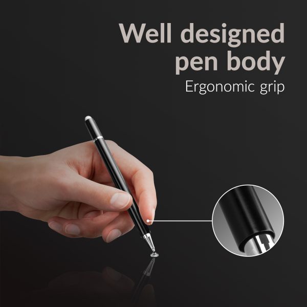 Mobilize High Sensitive 2In1 Capacitive Stylus Pen Black - Afbeelding 4