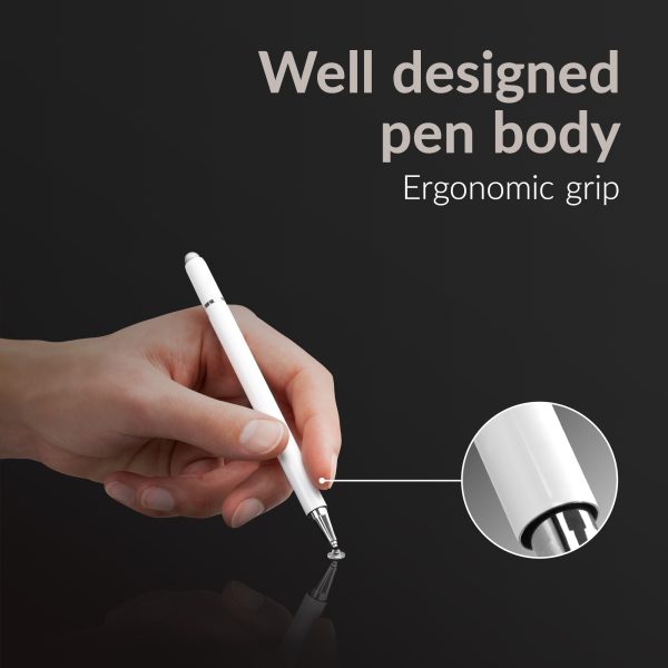 Mobilize High Sensitive 2In1 Capacitive Stylus Pen White - Afbeelding 4