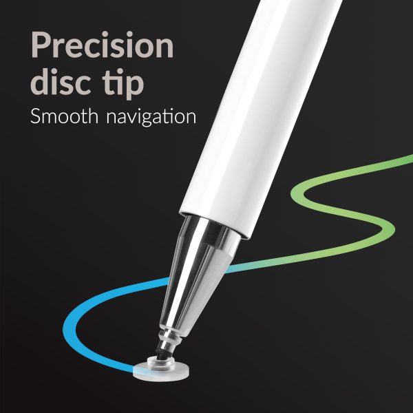 Mobilize High Sensitive 2In1 Capacitive Stylus Pen White - Afbeelding 5