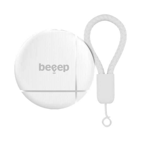 Beeep Betag Find My Tracker White & Keychain White - 1 Pack - Afbeelding 2