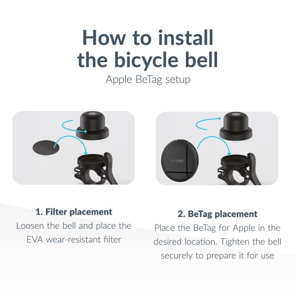 Beeep Betag Find My Tracker Black & Bicycle Bell - Afbeelding 10