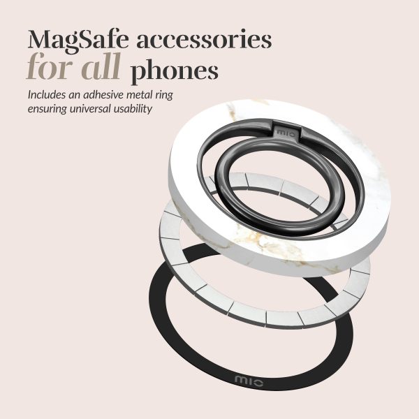 Mio By Mobilize Mio White Marble Magsafe Compatible Ring Holder - Afbeelding 5