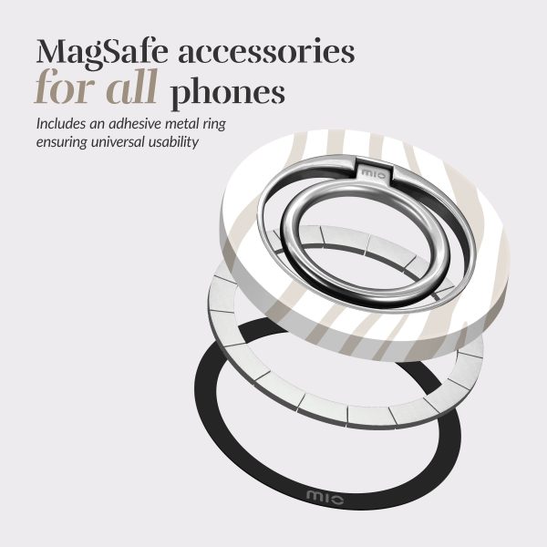 Mio By Mobilize Mio Sandy Zebra Magsafe Compatible Ring Holder - Afbeelding 5