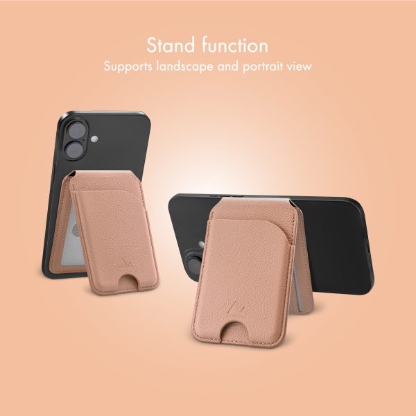 My Style Magsafe Compatible Magnet Card Holder With Stand Function Soft Pink - Afbeelding 5