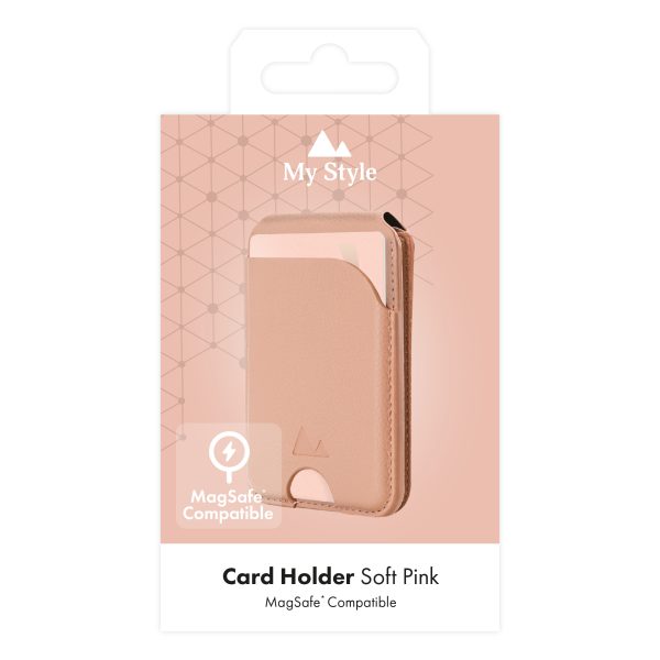 My Style Magsafe Compatible Magnet Card Holder With Stand Function Soft Pink - Afbeelding 9