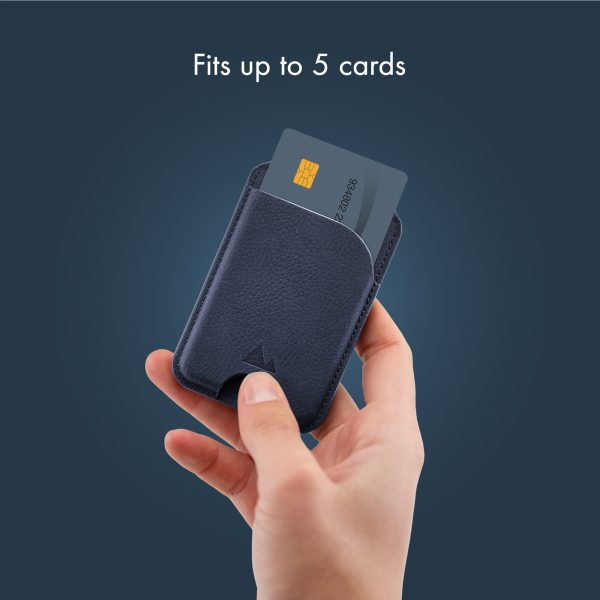 My Style Magsafe Compatible Magnet Card Holder With Stand Function Midnight Blue - Afbeelding 4